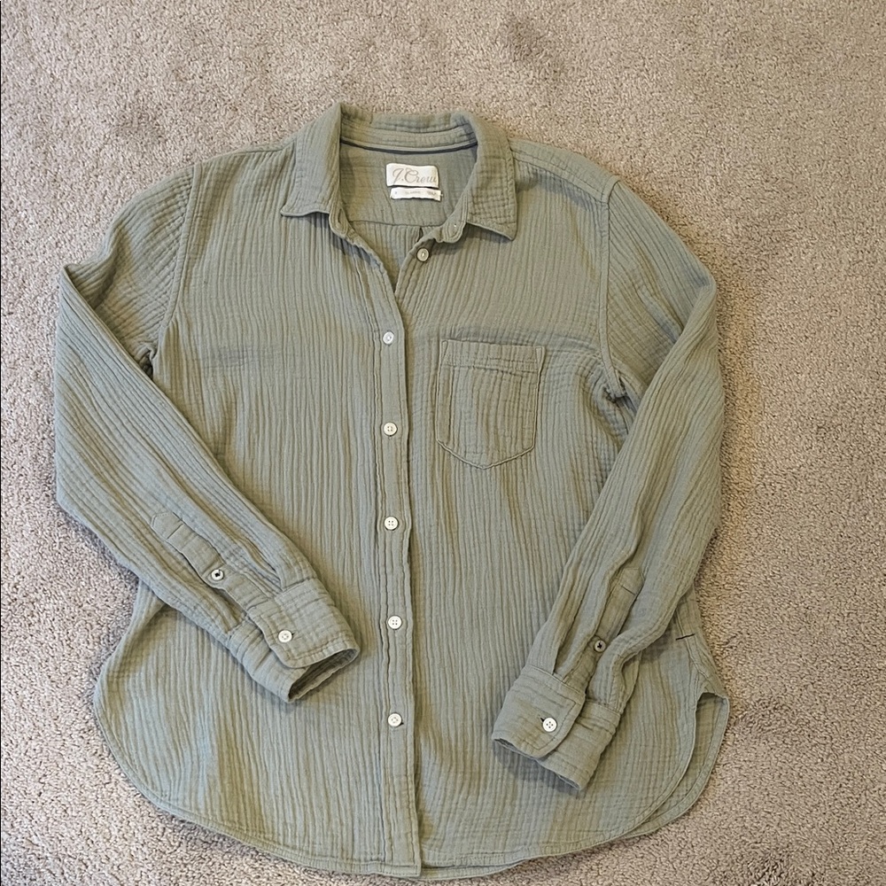 J Crew Women’s Sage Green Blouse